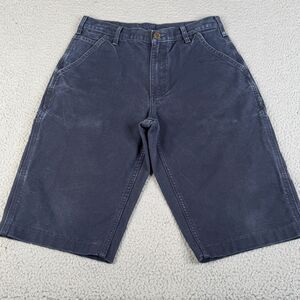 Carhartt Carpenter Short Men 32 Blue Denim Utility Outdoor Streetwear 13" Inseam